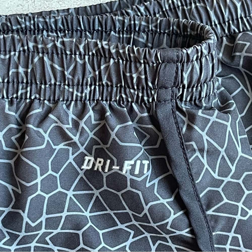 Nike Dri-fit Athletic Running Shorts Black White | Zip Pocket | Women’s … - Picture 5 of 13